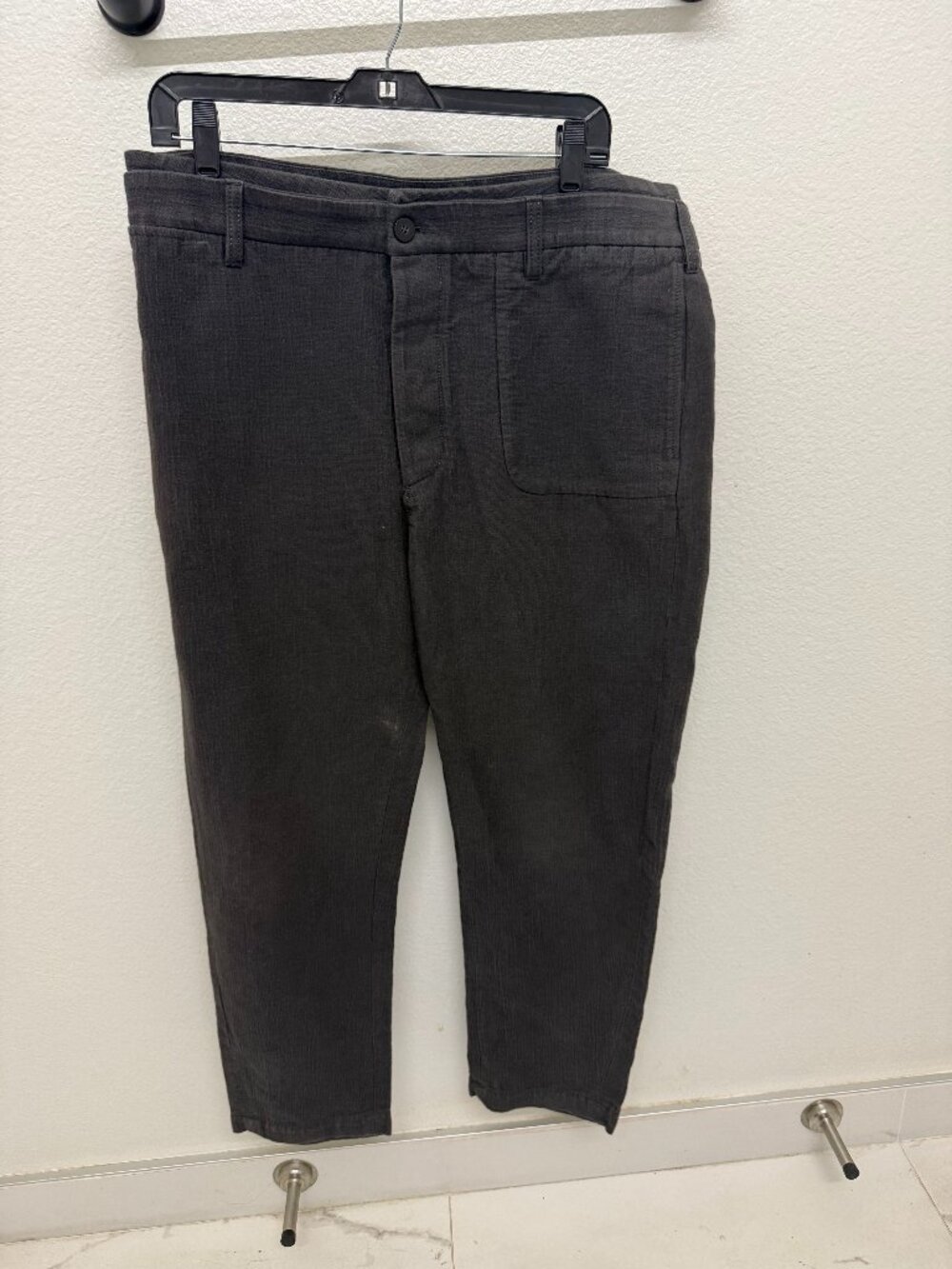 Ann Demeulemeester Gray Utility Pants Cropped Ankle Trousers Size L